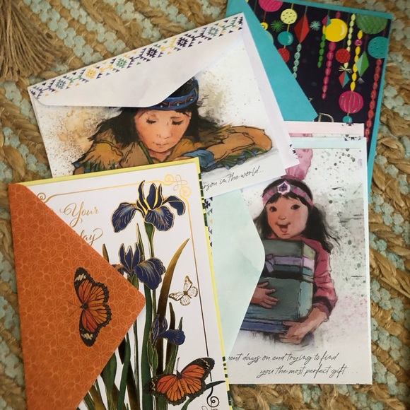 New! Birthday + Sympathy Cards Pretty Graphic Envelopes Lot - Picture 8 of 11